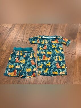 Little Sleepies Disney The Lion King Bamboo Short Pajama Set Size 5/6